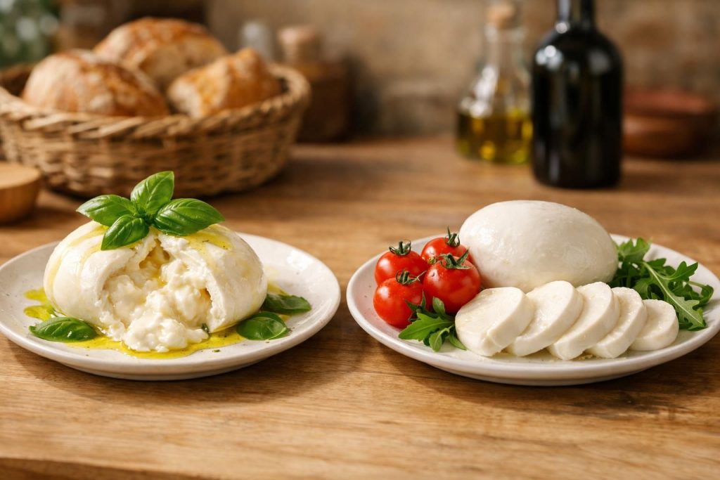 découvrez les différences entre la burrata et la mozzarella di buffala, leurs origines, textures et saveurs, ainsi que des conseils pour les utiliser en cuisine.