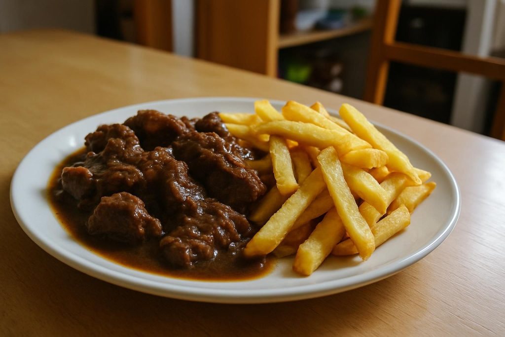 découvrez la recette traditionnelle de la carbonade flamande, un plat mijoté à base de bœuf, de bière et d'oignons, parfait pour réchauffer vos soirées.