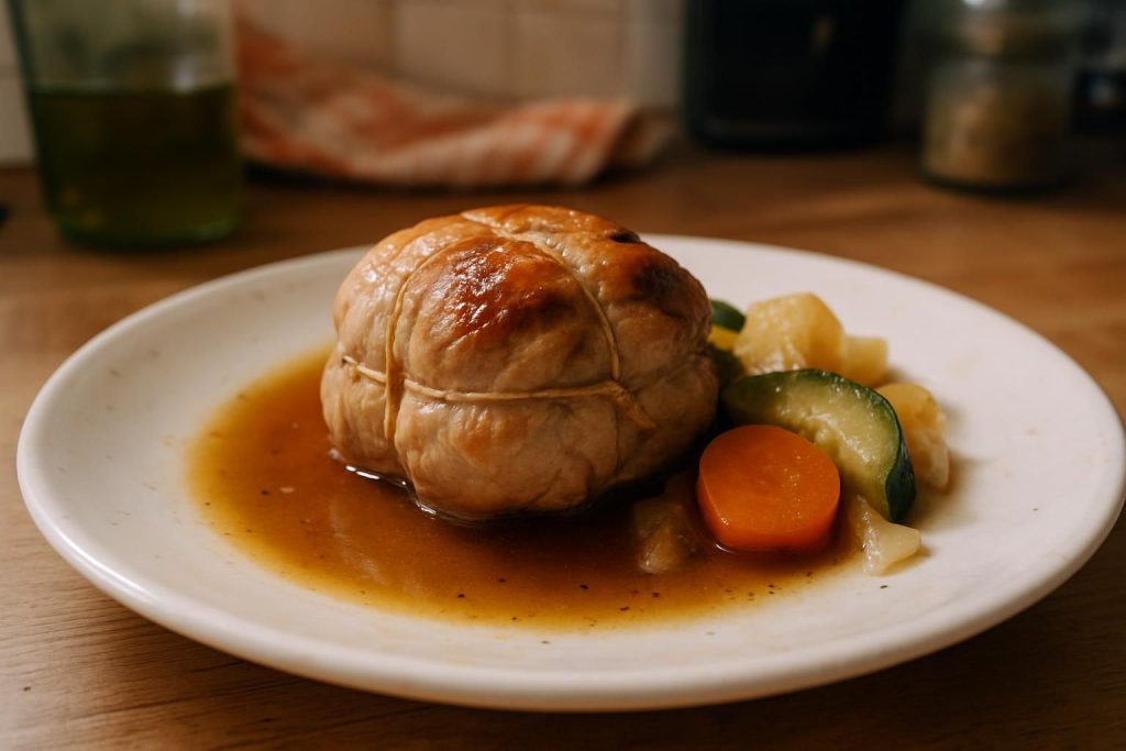 découvrez une recette savoureuse de paupiette de porc au four, facile à préparer pour un repas gourmand et réconfortant.