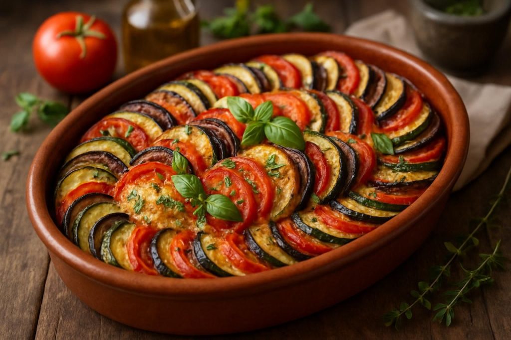 découvrez notre recette savoureuse de tian de légumes à l'italienne, un plat coloré et parfumé parfait pour une cuisine saine et gourmande.