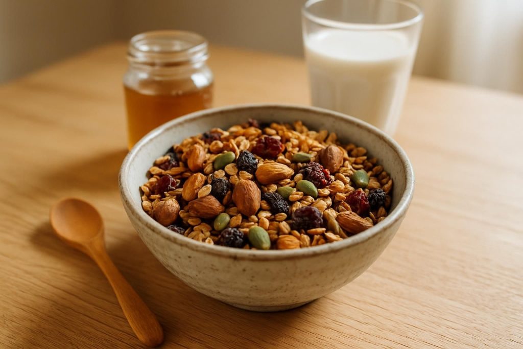 découvrez notre recette facile et saine de granola maison, parfaite pour un petit déjeuner équilibré et gourmand.