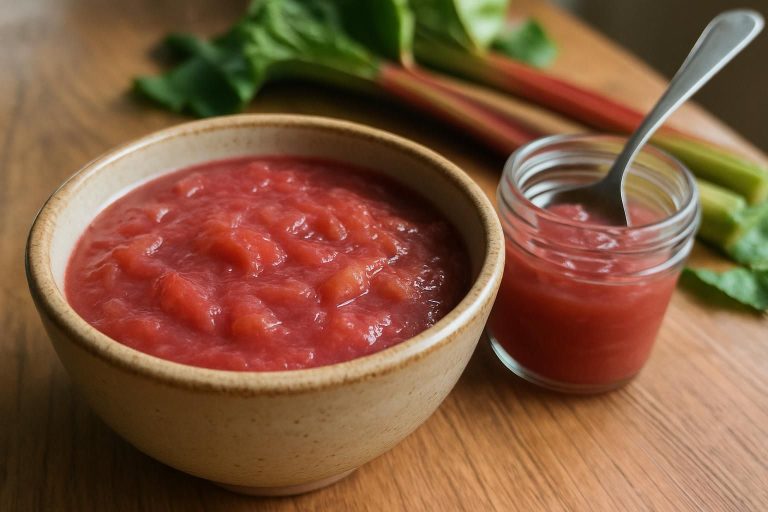 découvrez une recette facile et délicieuse de compote de rhubarbe maison, parfaite pour accompagner vos desserts ou tartines.
