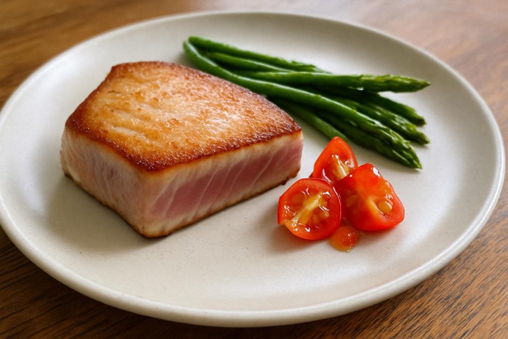 découvrez notre recette de longe de thon poêlée façon restaurant, fondante et savoureuse, prête en seulement 20 minutes pour un repas élégant et rapide.